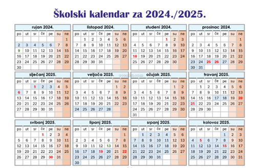 Izmjena kalendara rada za šk. god. 2024./2025